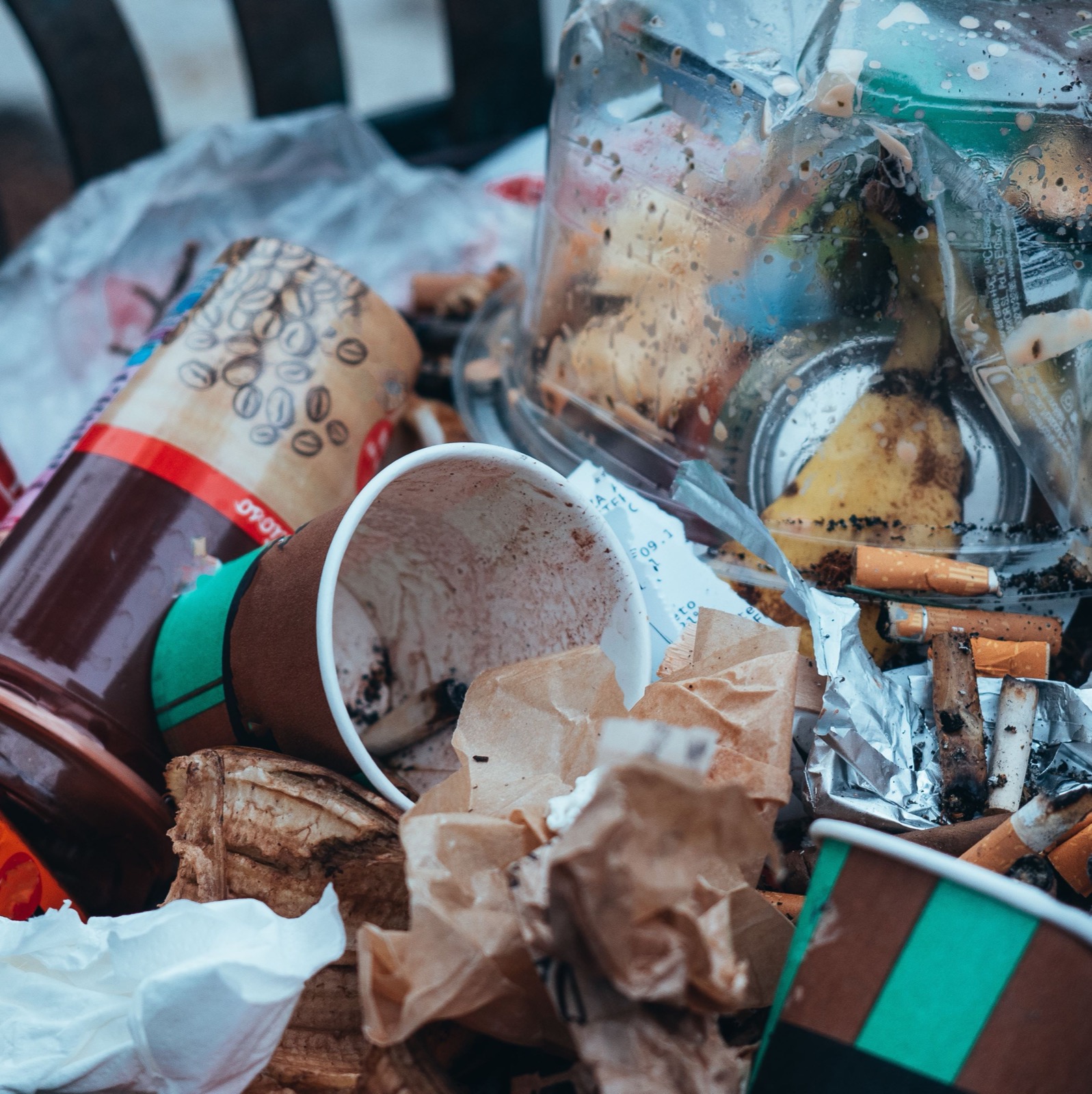Pile of plastic trash